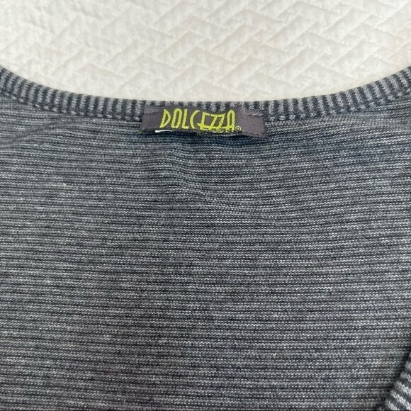 DOLCEZZA Grey🖤Long Sleeve Tunic Top Size S/M - Picture 9 of 9